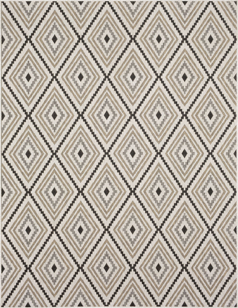 Karastan Drew and Jonathan Outdoor Oldenburg Charcoal Area Rug Main Image