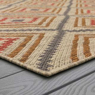 Karastan Drew and Jonathan Outdoor Oldenburg Smoke Area Rug Corner