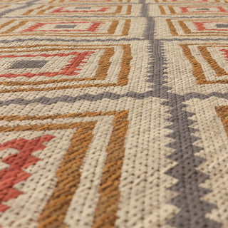 Karastan Drew and Jonathan Outdoor Oldenburg Smoke Area Rug Close Up