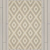 Karastan Drew and Jonathan Outdoor Oldenburg White Alyssum Area Rug on Wood