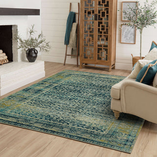 Karastan Kaleidoscope Orinthia Blue Area Rug Room Scene 2