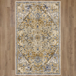 Karastan Tempest Perception Biscotti Area Rug on Wood 