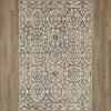Karastan Relic Pompeii Grey Area Rug on Wood 