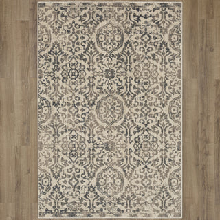 Karastan Relic Pompeii Grey Area Rug on Wood 