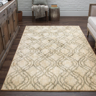 Karastan Euphoria Potterton Natural Area Rug by Lattice Room Scene Featured 