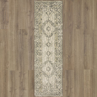 Karastan Artisan Prestige Willow Grey by Area Rug Scott Living Runner on Wood 