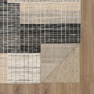 Karastan Vanguard by Drew and Jonathan Home Resolute Frost Grey Area Rug on Wood  