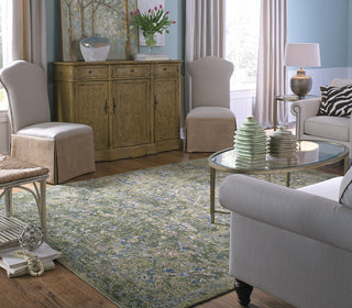 Karastan Bravado Bahadir Sage Area Rug Room Scene Feature