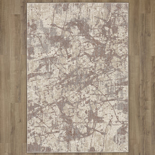 Karastan Soiree Rhone Rose Gold Area Rug on Wood 