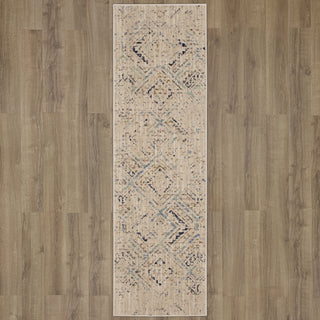 Karastan Axiom Rime Dove Area Rug on Wood 