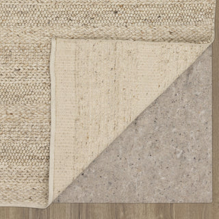 Karastan Tableau Roma Oyster Area Rug Corner Flip to See Backing