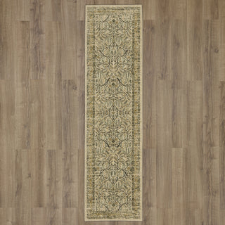 Karastan Titanium Sans Pareil Ivory Area Rug on Wood 