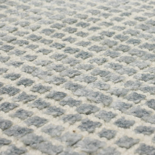 Karastan Labyrinth Serpentine Blue Area Rug Close Up 