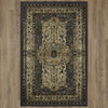 Karastan Antiquity Shiraz Blue Area Rug on Wood 