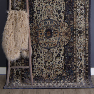 Karastan Antiquity Shiraz Blue Area Rug Room Scene Featured 