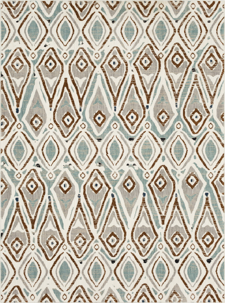 Karastan Epiphany Sketched Diamond Robin's Egg Blue Area Rug Main Image