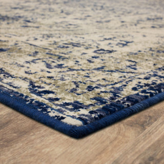 Karastan Tempest Slaney Cobalt Area Rug Corner 