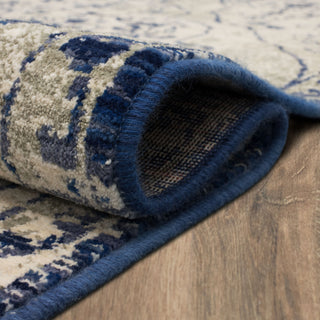 Karastan Tempest Slaney Cobalt Area Rug Rolled 