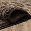 Karastan Estate Somersby Black Area Rug Curled