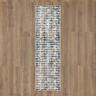 Karastan Vanguard by Drew and Jonathan Home Steadfast Robin's Egg Blue Area Rug  Runner On Wood