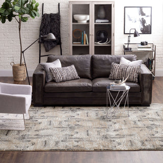 Karastan Vanguard by Drew and Jonathan Home Valiant Frost Grey Area Rug Room Scene Featured 