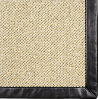 Karastan Modern Classics Venus Sand Area Rug Swatch Image -  Leather Border - Chatham Black