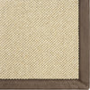 Karastan Modern Classics Venus Sand Area Rug Swatch Image -  Leather Border - Distressed Chocolate