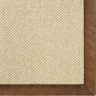 Karastan Modern Classics Venus Sand Area Rug Swatch Image -  Leather Border - Vintage Toffee