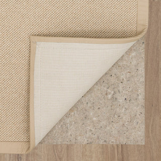 Karastan Modern Classics Venus Sand Area Rug Back Image -  Leather Border - Chatham Mushroom