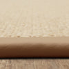 Karastan Modern Classics Venus Sand Area Rug Detail Image -  Leather Border - Chatham Mushroom