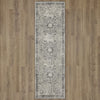 Karastan Tryst Verona Grey Area Rug Runner on Wood 