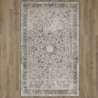 Karastan Tryst Verona Grey Area Rug on Wood 