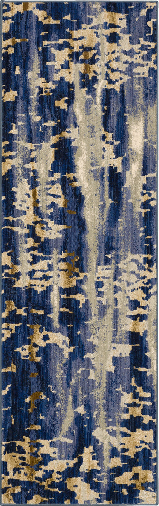 Karastan Tempest Vortex Cobalt Area Rug 2'6''x8' Runner