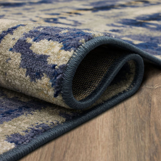 Karastan Tempest Vortex Cobalt Area Rug Rolled