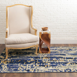 Karastan Tempest Vortex Cobalt Area Rug Room Scene Featured