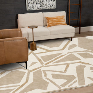 Karastan Rendition Zagoria Oyster Area Rug by Stacy Garcia Room Scene 2 