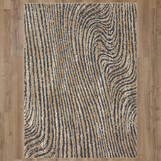 Karastan Rendition Zeus Frost Grey Area Rug by Stacy Garcia on Wood Floor