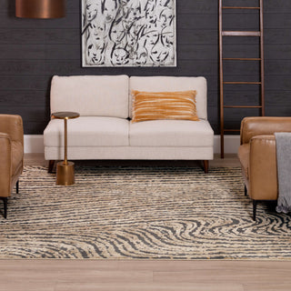 Karastan Rendition Zeus Frost Grey Area Rug by Stacy Garcia Lifestyle Image Feature