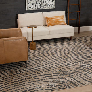 Karastan Rendition Zeus Frost Grey Area Rug by Stacy Garcia Lifestyle Image Featured