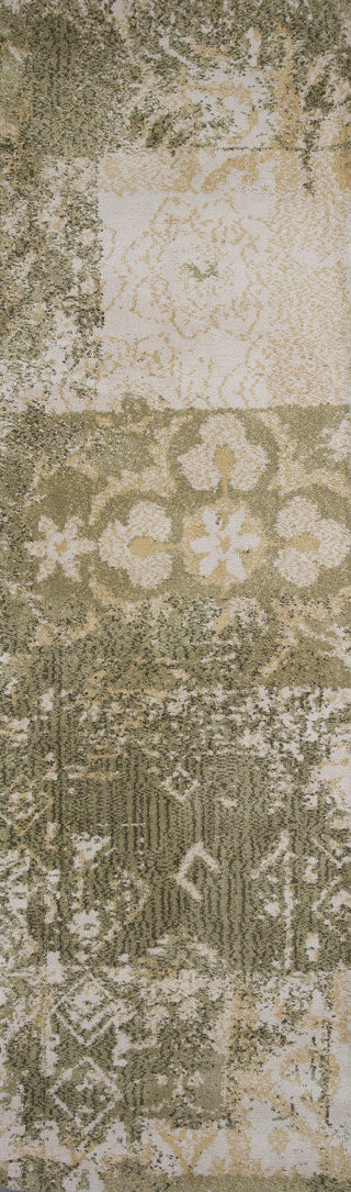 KAS Allure 4054 Sage/Gold Vintage Area Rug Round Image