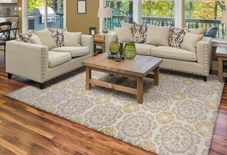 KAS Allure L056 Silver/Gold Millbridge Area Rug Lifestyle Image Feature