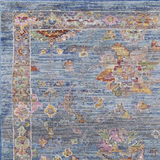 KAS Ashton 7702 Blue Lara Area Rug Corner Image