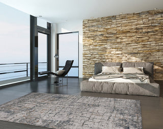 KAS Aura 7200 Grey Highland Area Rug Lifestyle Image Feature