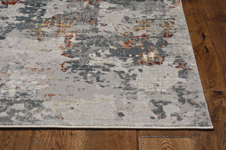 KAS Aura 7203 Grey/Brick Wonder Area Rug Round Image