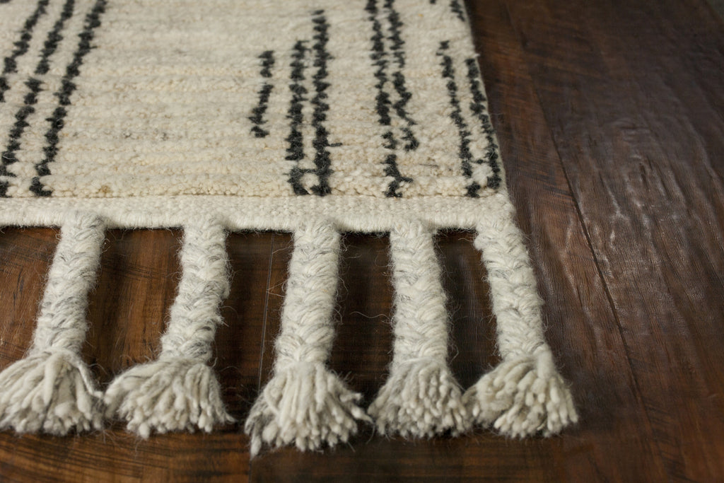 KAS Austin 222 Natural Stitches Area Rug Round Image Feature