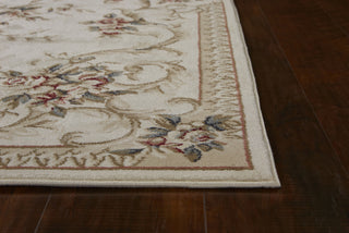 KAS Avalon 5606 Ivory Aubusson Area Rug Corner Image Feature