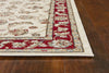 KAS Avalon 5613 Ivory/Red Mahal Area Rug Corner Image Feature