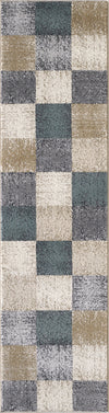 KAS Avalon 5617 Ivory Checkered Area Rug Lifestyle Image Feature
