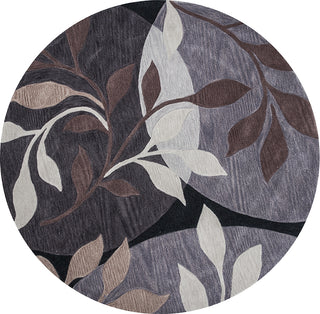 KAS Bali 2807 Plum/Black Mosaic Area Rug Round Image