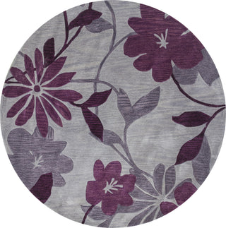 KAS Bali 2861 Grey/Plum Elegance Area Rug Round Image